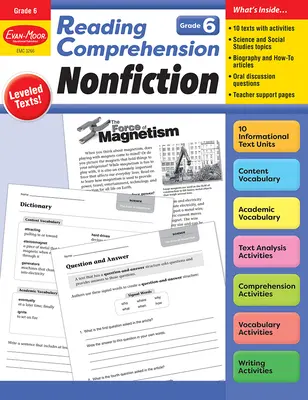 Čítanie s porozumením: Materiály pre učiteľa pre 6. ročník - Reading Comprehension: Nonfiction, Grade 6 Teacher Resource