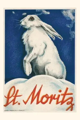 Vintage Journal Zajac na snehu, Svätý Moric - Vintage Journal Rabbit in Snow, St. Moritz