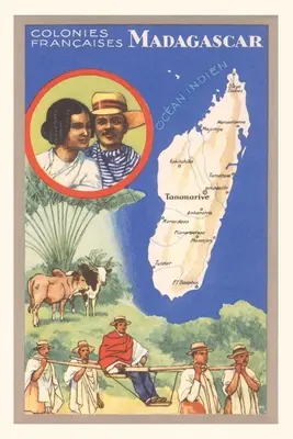 Vintage Journal Cestovný plagát pre Madagaskar - Vintage Journal Travel Poster for Madagascar