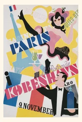 Vintage plagát pre Paris Follies v Kodani - Vintage Journal Poster for Paris Follies in Copenhagen