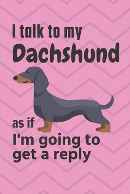 Rozprávam sa so svojím jazvečíkom, akoby som mal dostať odpoveď: Pre fanúšikov jazvečíkov - I talk to my Dachshund as if I'm going to get a reply: For Dachshund Puppy Fans