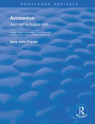 Účtovníctvo, časť III: január 1900 až august 1900 - Accountics, Part III: January 1900 to August 1900