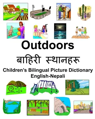 Anglicko-nepálsky outdoorový/बाहिरी स्थानिरू Detské dvojjazyčné puzzle - English-Nepali Outdoors/बाहिरी स्थानिरू Children's Bilingual Pictu