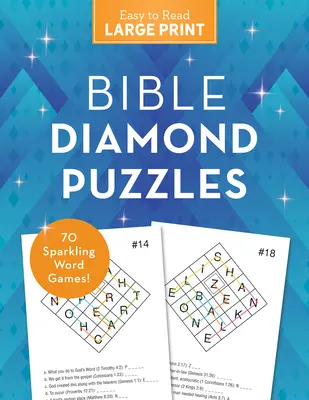 Biblické diamantové hádanky Veľká tlač: 70 iskrivých slovných hier! - Bible Diamond Puzzles Large Print: 70 Sparkling Word Games!