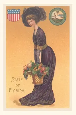 Vintage Journal Žena oblečená ako štát Florida - Vintage Journal Woman Dressed as the State of Florida