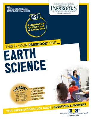 Vedy o Zemi (Cst-9): Študijná príručka k zošitom, zväzok 9 - Earth Science (Cst-9): Passbooks Study Guide Volume 9