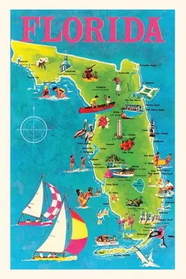 Vintage Journal Mapa Floridy - Vintage Journal Map of Florida