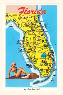 Vintage Journal Turistická mapa Floridy - Vintage Journal Florida Tourist Map