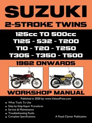 SUZUKI 2-taktné dvojvalce 125 cm3 až 500 cm3 - od roku 1962 - WORKSHOP MANUAL - SUZUKI 2-STROKE TWINS 125cc TO 500cc - 1962 ONWARDS - WORKSHOP MANUAL