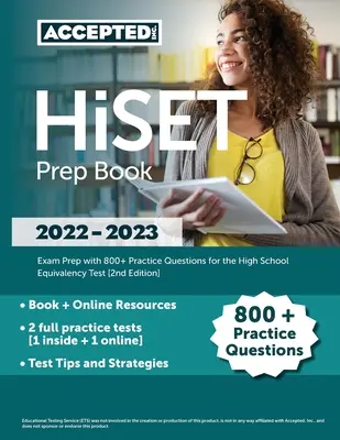 HiSET Prep Book 2022-2023: Príprava na skúšku s viac ako 800 praktickými otázkami na test stredoškolskej ekvivalencie [2. vydanie] - HiSET Prep Book 2022-2023: Exam Prep with 800+ Practice Questions for the High School Equivalency Test [2nd Edition]