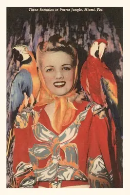 Vintage Journal Žena s makakmi, Florida - Vintage Journal Woman with Macaws, Florida