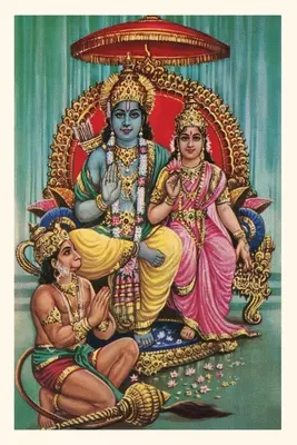 Vintage Journal Šiva a Parvati s Hanumanom - Vintage Journal Shiva and Parvati with Hanuman