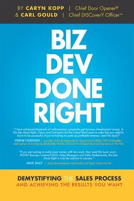 Biz Dev Done Right: Demystifikácia predajného procesu a dosiahnutie požadovaných výsledkov - Biz Dev Done Right: Demystifying the Sales Process and Achieving the Results You Want