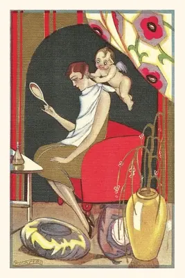 Vintage Journal Amor strihajúci vlasy klapky - Vintage Journal Cupid Cutting Flapper's Hair