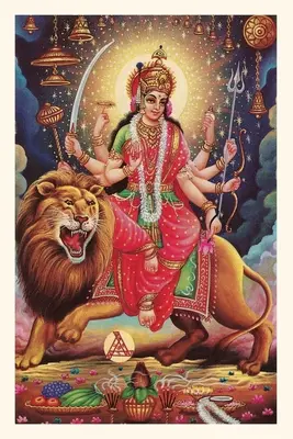 Vintage Journal Kali na koni na levovi - Vintage Journal Kali Riding Lion