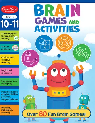 Mozgové hry a aktivity, 10 - 11 rokov Pracovný zošit - Brain Games and Activities, Ages 10 - 11 Workbook