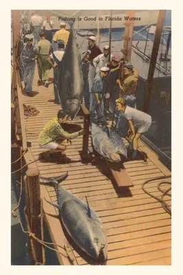 Vintage Journal Ryba v doku, Florida - Vintage Journal Fish on Dock, Florida