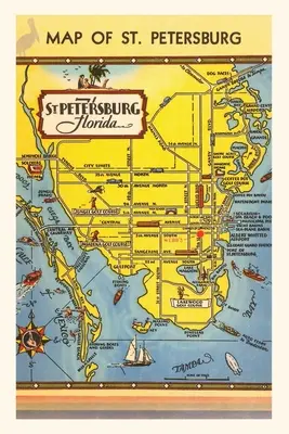 Vintage Journal Mapa mesta St. Petersburg, Florida - Vintage Journal Map of St. Petersburg, Florida