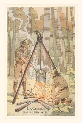 Vintage Journal Francúzski skauti táborníci - Vintage Journal French Scout Campers