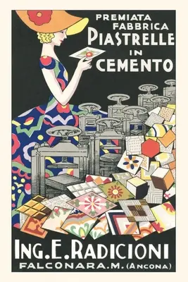 Vintage Journal Žena v klobúku s cementovými dlaždicami - Vintage Journal Woman in Hat with Cement Tiles