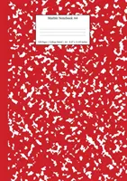 Mramorový zápisník A4: červený mramorový denník s riadkami - Marble Notebook A4: Red Marble College Ruled Journal