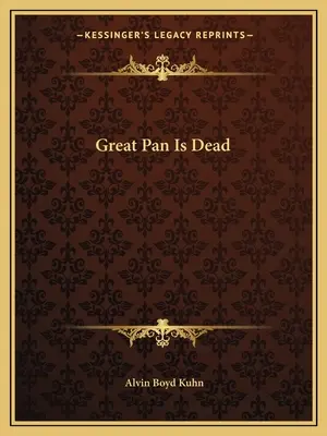 Veľký Pán je mŕtvy - Great Pan Is Dead