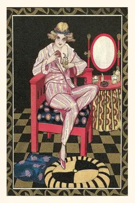 Vintage Journal Žena s rozprašovačom parfumu - Vintage Journal Woman with Perfume Atomizer