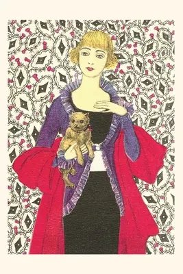 Vintage Journal Zmätená žena s Cairns teriérom - Vintage Journal Bemused Woman with Cairns Terrier