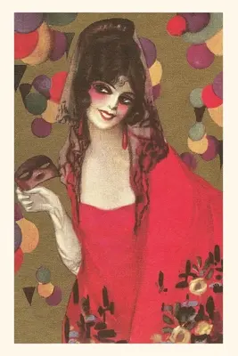 Vintage Journal Španielka s mantilou - Vintage Journal Spanish Lady with Mantilla