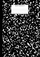 Mramorový zápisník A4: Čierny mramorový denník s riadkami - Marble Notebook A4: Black Marble College Ruled Journal