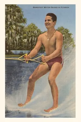 Vintage Journal Bosý vodný lyžiar, Florida - Vintage Journal Barefoot Water Skier, Florida