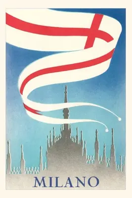 Vintage Journal Cestovný plagát Miláno - Vintage Journal Milan Travel Poster