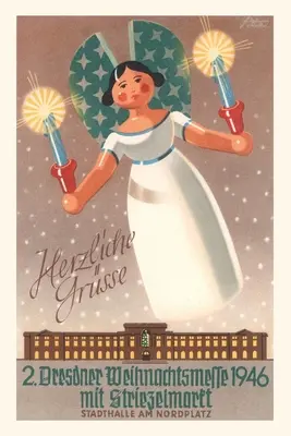 Vintage Journal Plagát na vianočnú omšu v Drážďanoch, Nemecko - Vintage Journal Poster for Christmas Eve Mass in Dresden, Germany
