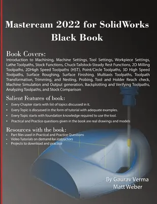Mastercam 2022 pre SolidWorks Black Book (čierna kniha) - Mastercam 2022 for SolidWorks Black Book