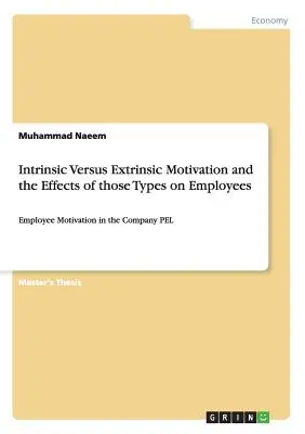 Vnútorná verzus vonkajšia motivácia a vplyv týchto typov na zamestnancov: Motivácia zamestnancov v spoločnosti PEL - Intrinsic Versus Extrinsic Motivation and the Effects of those Types on Employees: Employee Motivation in the Company PEL