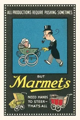 Vintage Journal Muž tlačiaci detský kočík - Vintage Journal Man Pushing Baby Carriage