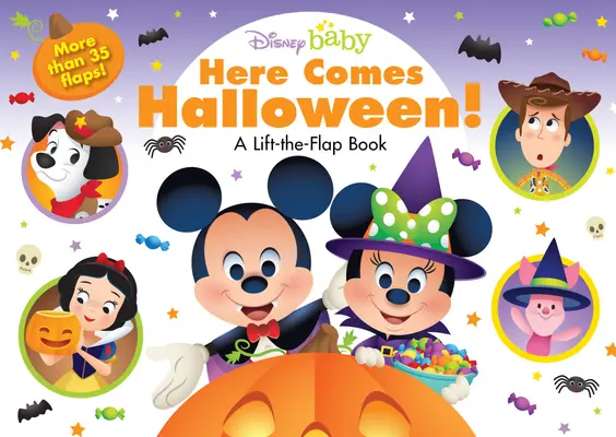 Disney Baby Prichádza Halloween!: Knižka so zdvíhanými klapkami - Disney Baby Here Comes Halloween!: A Lift-The-Flap Book
