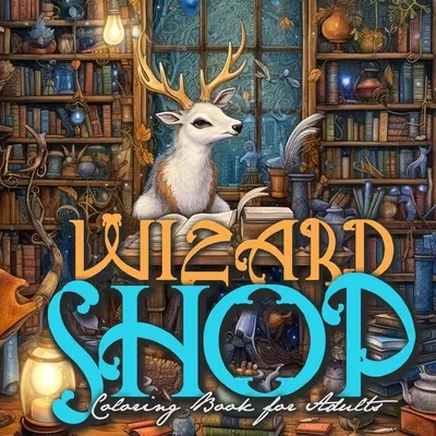 Čarodejnícky obchod Omaľovánky pre dospelých: Čarovné rozmarné maľovanky v odtieňoch šedej magické maľovanky pre dospelých Magické - Wizard Shop Coloring Book for Adults: Enchanted Whimsical Coloring Book grayscale magical Coloring Book for Adults Magic