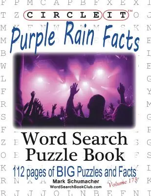 Zakrúžkujte, Purple Rain Fakty, Hľadanie slov, Puzzle Book - Circle It, Purple Rain Facts, Word Search, Puzzle Book