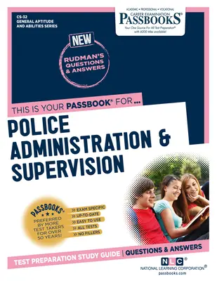 Policajná správa a dohľad (CS-32): Študijná príručka k preukazu (Passbooks Study Guide) - Police Administration & Supervision (CS-32): Passbooks Study Guide