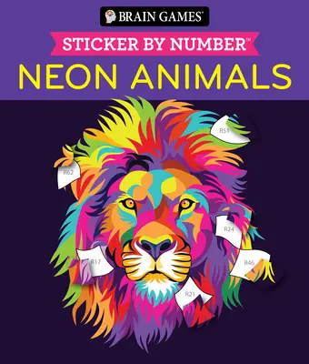 Hry na mozog - Nálepka podľa čísla: Neónové zvieratá - Brain Games - Sticker by Number: Neon Animals