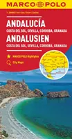 Andalúzia, Costa Del Sol, Sevilla, Cordoba, Granada Marco Polo Map - Andalusia, Costa Del Sol, Seville, Cordoba, Granada Marco Polo Map