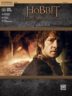 Hobit -- filmová trilógia Inštrumentálne sóla pre sláčikové nástroje: Violončelo, kniha a online audio/softvér/PDF - The Hobbit -- The Motion Picture Trilogy Instrumental Solos for Strings: Cello, Book & Online Audio/Software/PDF