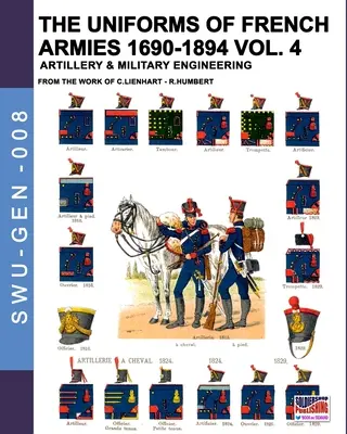 Uniformy francúzskych armád 1690-1894 - zv. 4: Delostrelectvo a vojenská technika - The uniforms of French armies 1690-1894 - Vol. 4: Artillery and military engineering