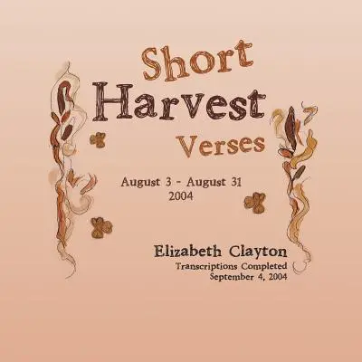 Krátka úroda: Verše - Short Harvest: Verses