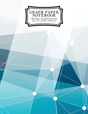 Poznámkový blok z grafického papiera: Modrý abstraktný papier s mriežkou, grafický papier, štvorstranný - Graph Paper Notebook: Blue Abstract Lines Grid Paper Composition Notebook, Graphing Paper, Quad Ruled