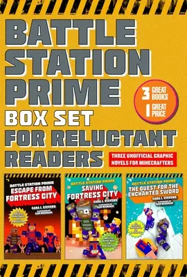 The Unofficial Battle Station Prime Box Set for Beginner Readers (Neoficiálna sada Battle Station Prime pre začínajúcich čitateľov): Ilustrované grafické romány pre minecrafterov s vysokým záujmom - The Unofficial Battle Station Prime Box Set for Beginner Readers: High-Interest, Illustrated Graphic Novels for Minecrafters