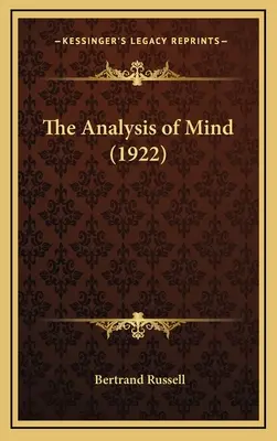 Analýza mysle (1922) - The Analysis of Mind (1922)