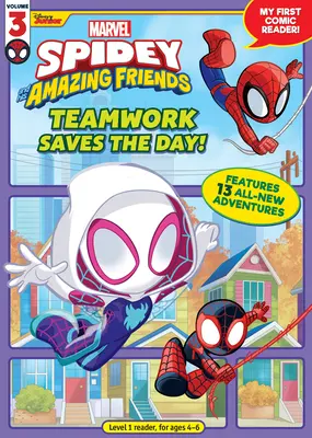Spidey a jeho úžasní priatelia: Tímová práca zachraňuje deň!: Moja prvá čítačka komiksov! - Spidey and His Amazing Friends: Teamwork Saves the Day!: My First Comic Reader!