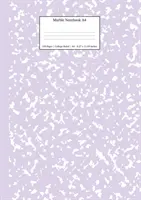 Mramorový zošit A4: fialový denník s riadkovaním - Marble Notebook A4: Lilac Purple College Ruled Journal